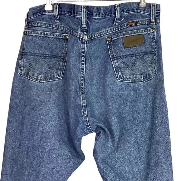 Wrangler Jeans Men 40X32 Blue George Strait Cowboy Cut Original Fit Medium Wash - Picture 6 of 8